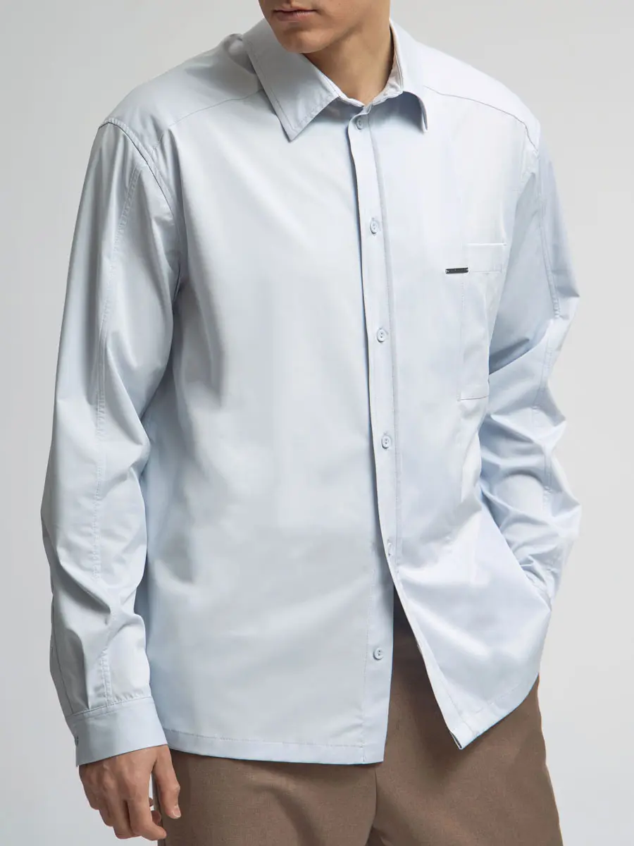 Рубашка однотонная