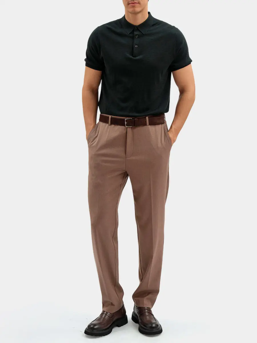 Брюки однотонные