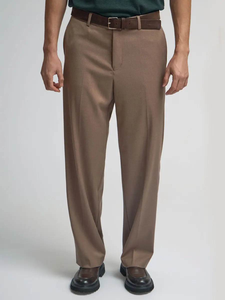 Брюки однотонные