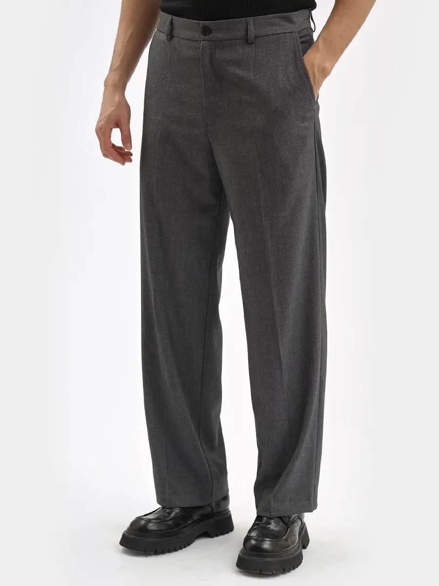 Брюки однотонные