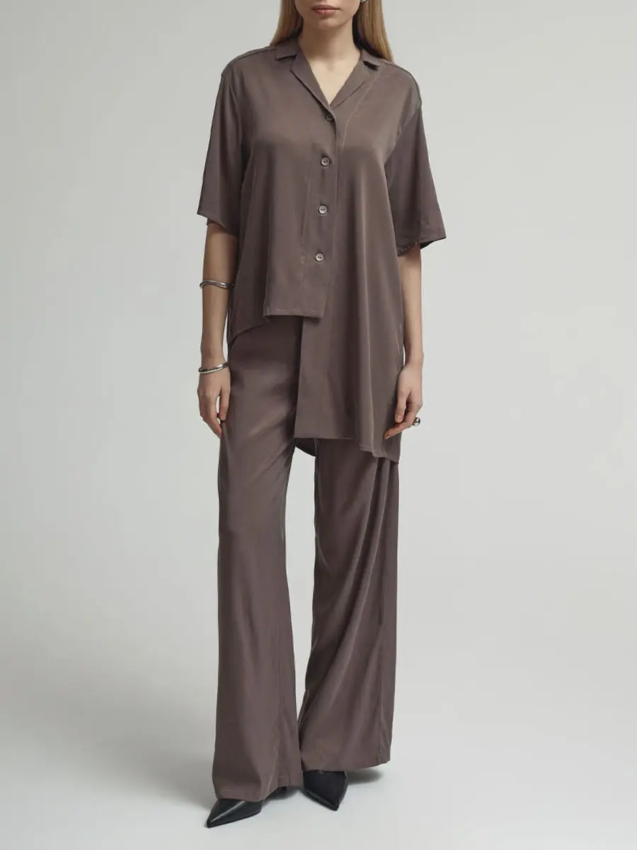 Рубашка однотонная