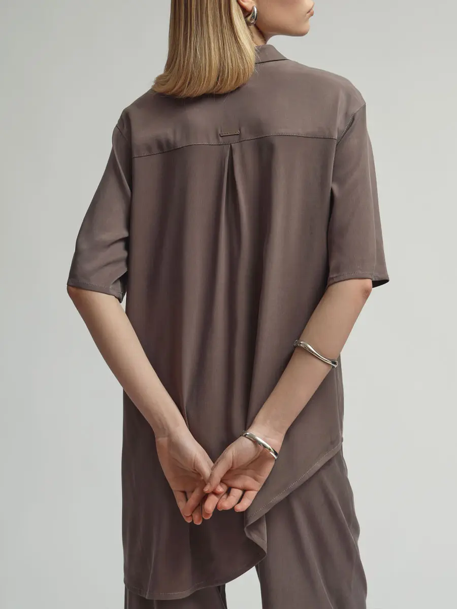 Рубашка однотонная