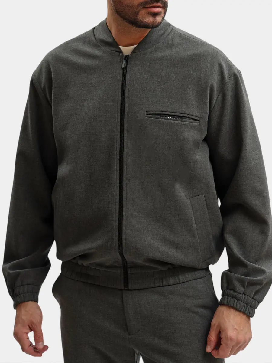 Бомбер однотонный