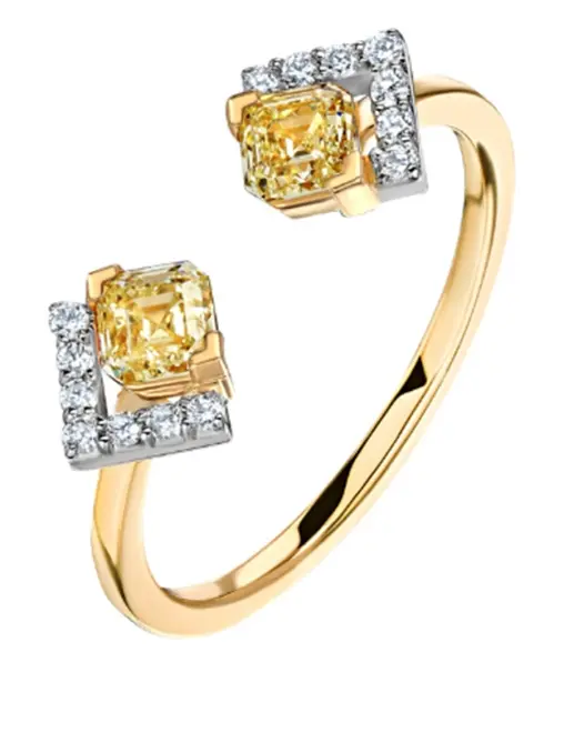 Кольцо из желтого и белого золота с бриллиантами Le Rhombe ALINA ISSA