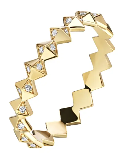 Кольцо из желтого золота с бесцветными бриллиантами Le Rhombe ALINA ISSA