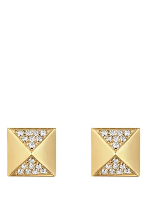 Пусеты из желтого золота с бриллиантами Le Rhombe ALINA ISSA