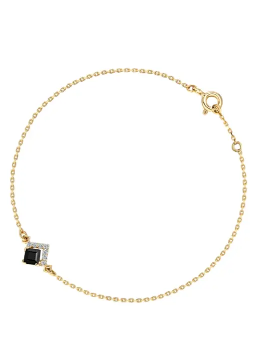 Браслет из желтого золота с черными сапфирами Le Rhombe ALINA ISSA
