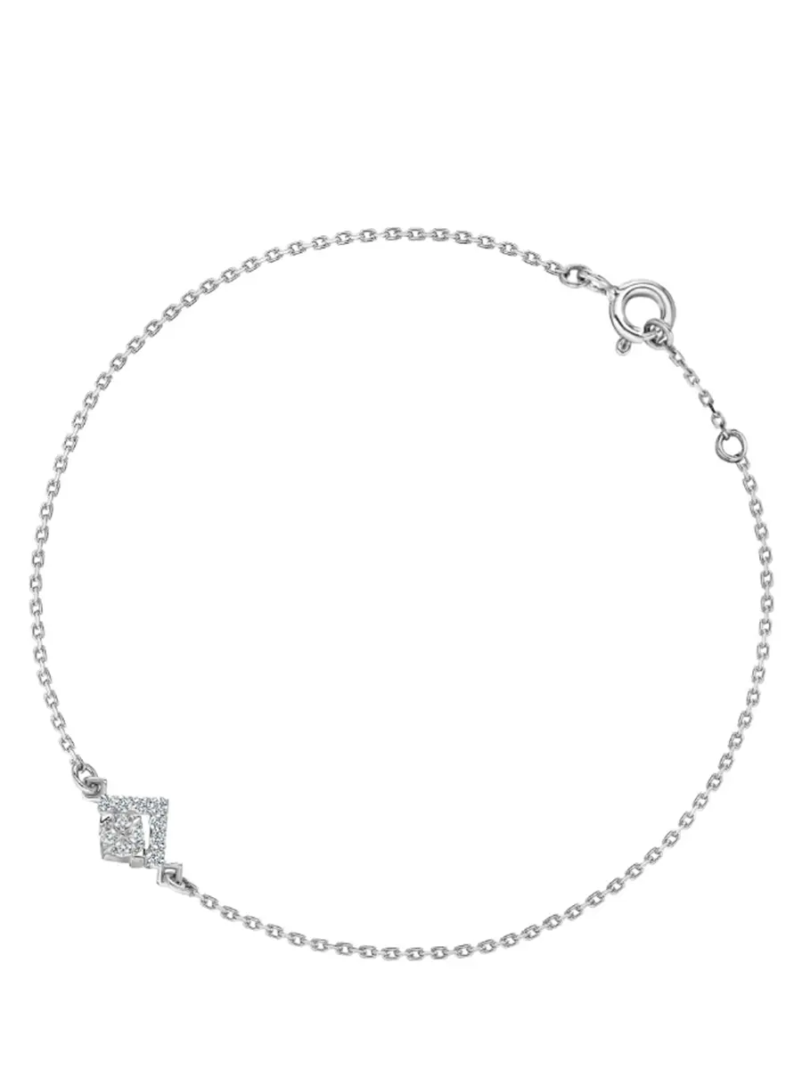 Браслет из белого золота с бесцветными бриллиантами Le Rhombe