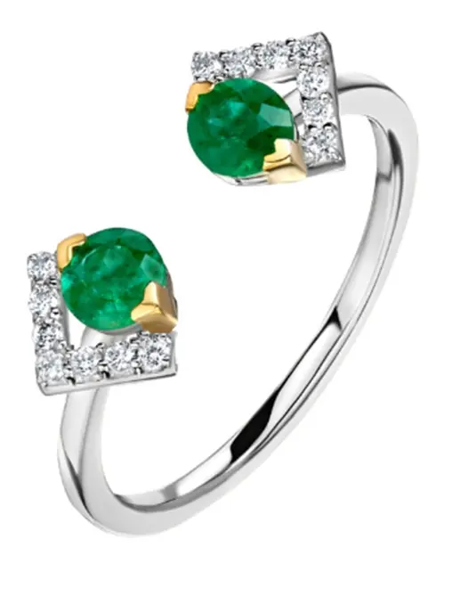 Кольцо из белого золота с бесцветными бриллиантами Le Rhombe ALINA ISSA