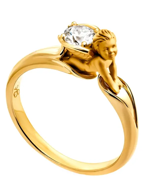 Кольцо золотое с бриллиантом CARRERA Y CARRERA