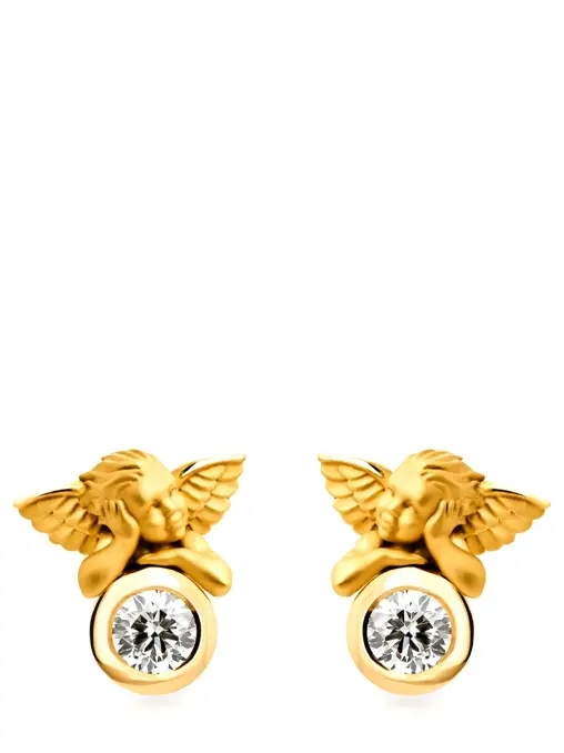 Серьги золотые с бриллиантом CARRERA Y CARRERA