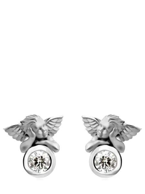 Серьги из белого золота с бриллиантом CARRERA Y CARRERA