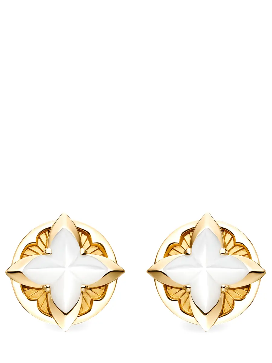 Серьги золотые с перламутром