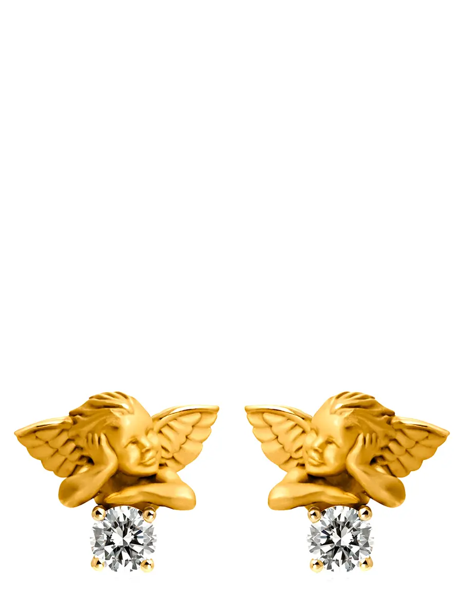 Серьги золотые с бриллиантами