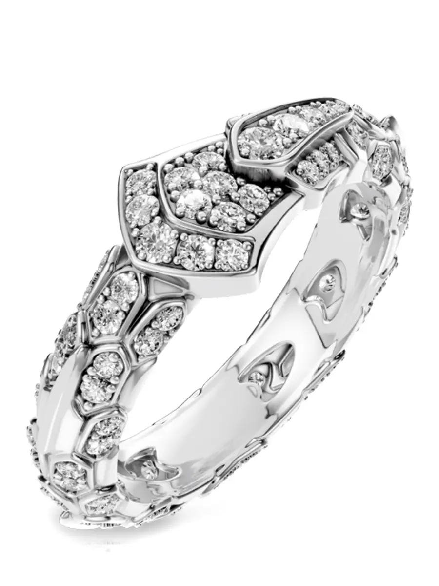 Кольцо из белого золота с бриллиантами