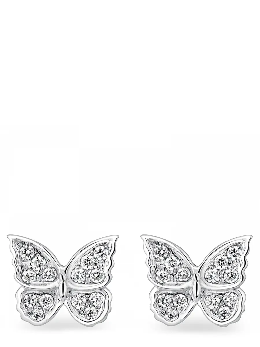 Серьги из белого золота с бриллиантами