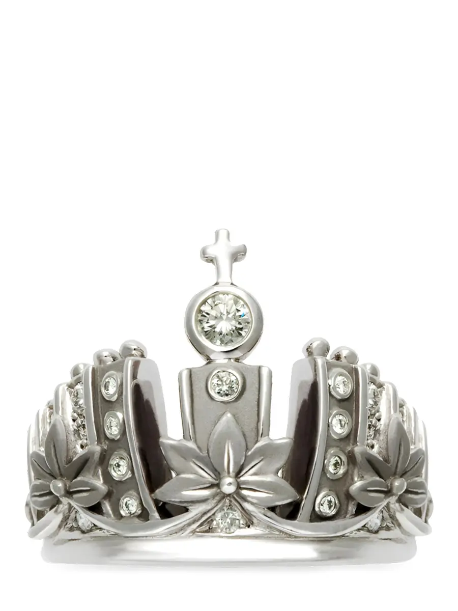 Кольцо из белого золота с бриллиантами