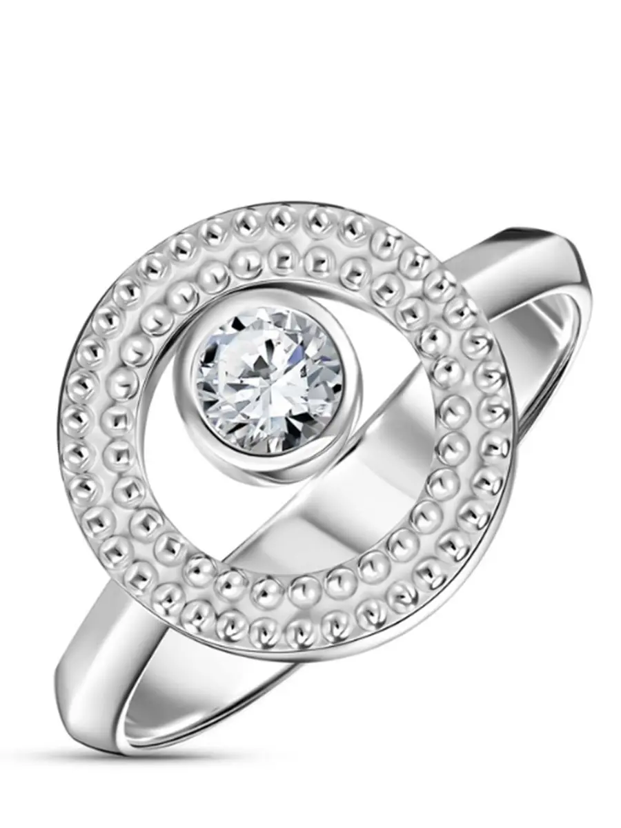 Кольцо из белого золота с бриллиантами