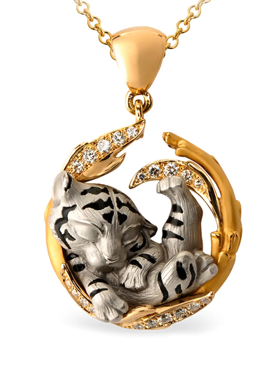 Колье золотое с бриллиантами