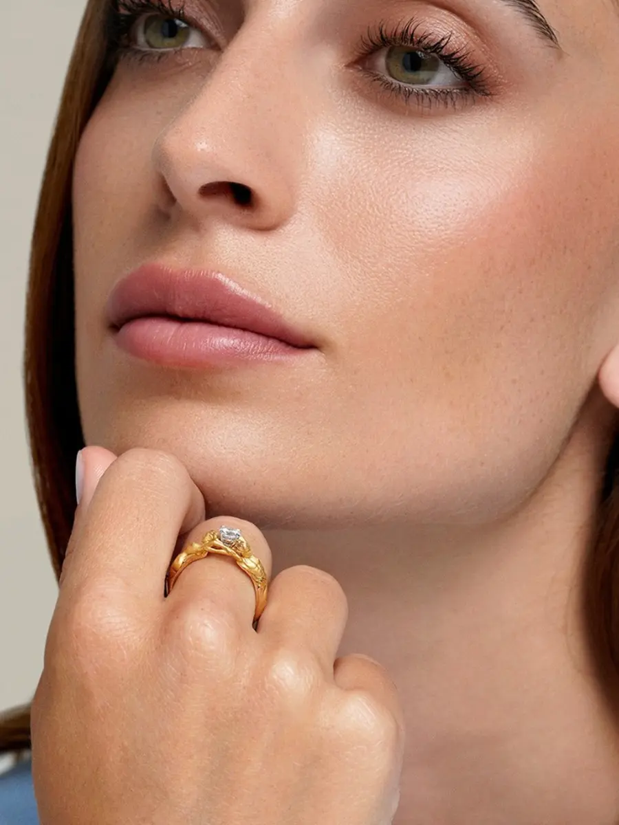 Кольцо золотое с бриллиантами