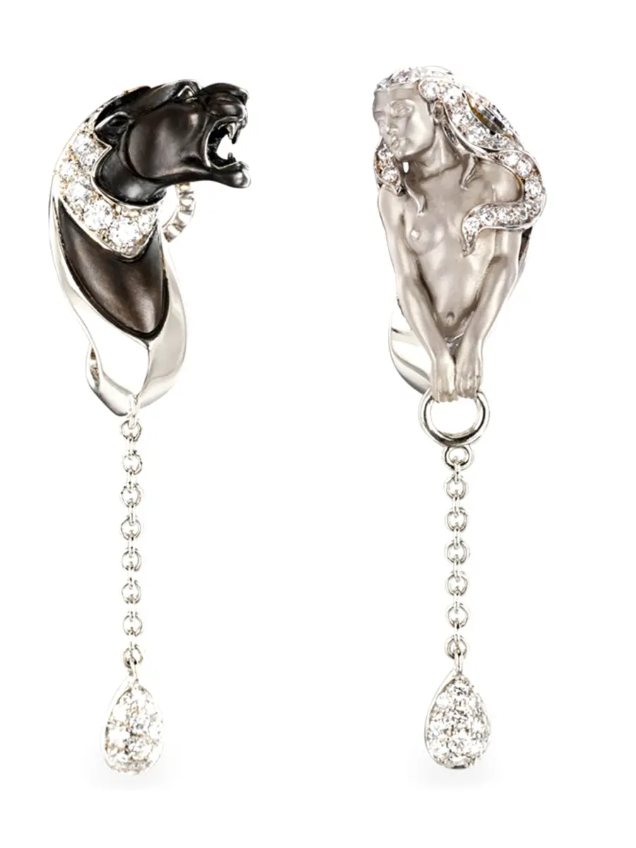 Серьги золотые с бриллиантами