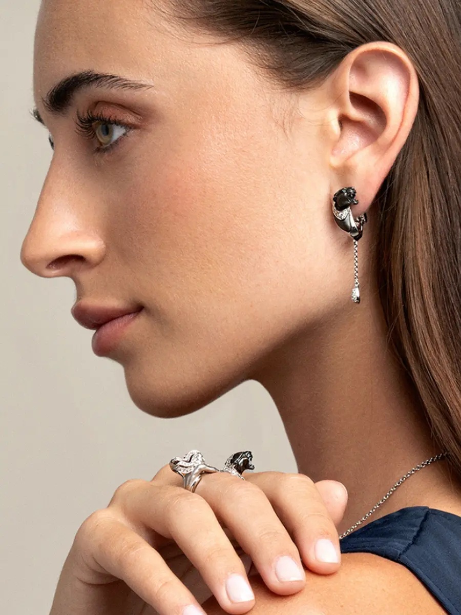 Серьги золотые с бриллиантами