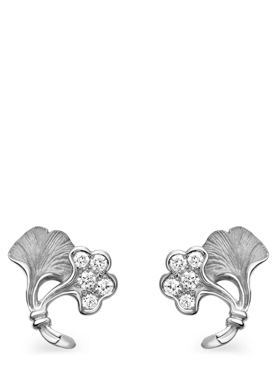 Серьги из белого золота с бриллиантами