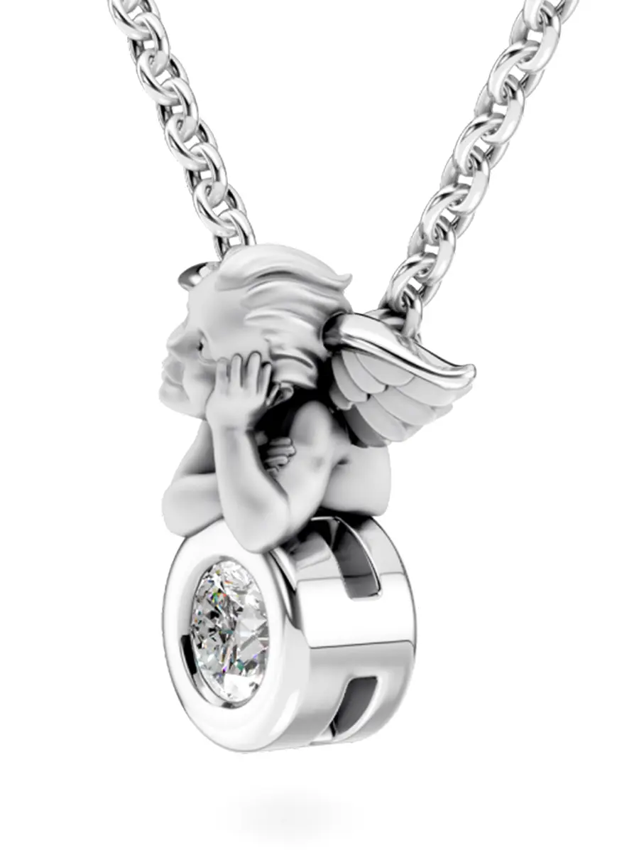 Колье из белого золота с бриллиантами