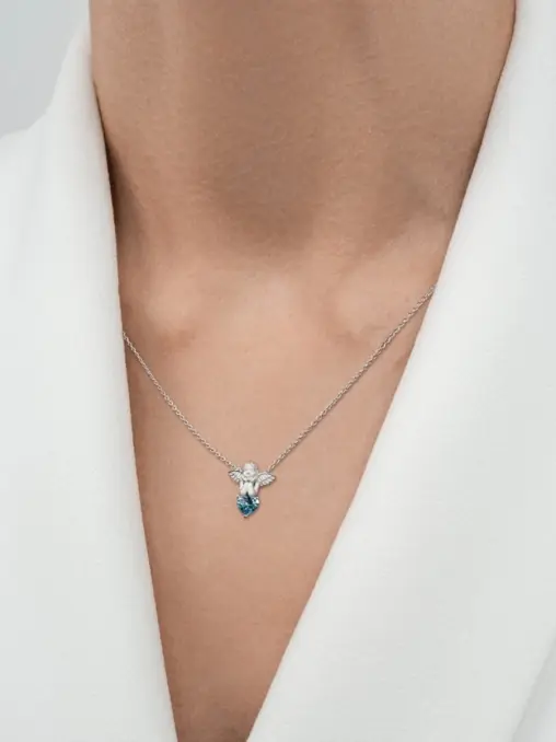 Колье из белого золота с топазом CARRERA Y CARRERA