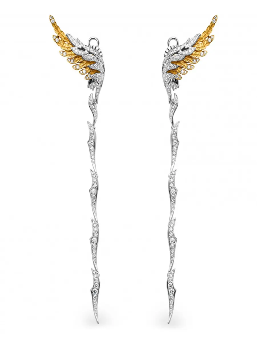 Серьги из белого золота с бриллиантами