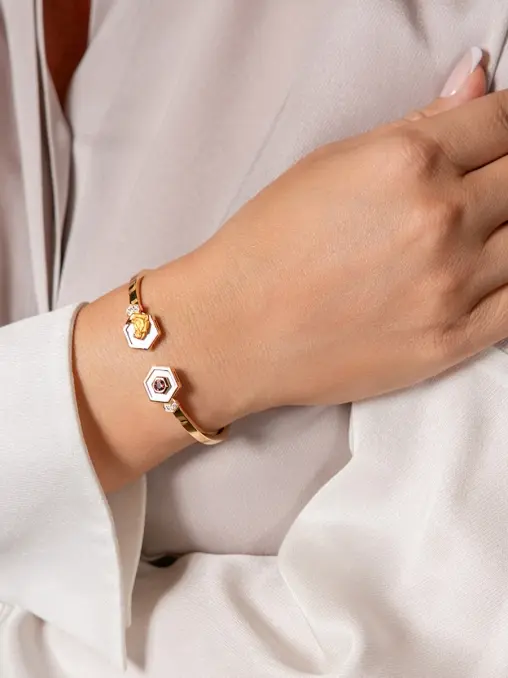 Браслет золотой с бриллиантами и турмалином CARRERA Y CARRERA