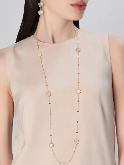 Колье золотое с бриллиантами и кварцем PASQUALE BRUNI