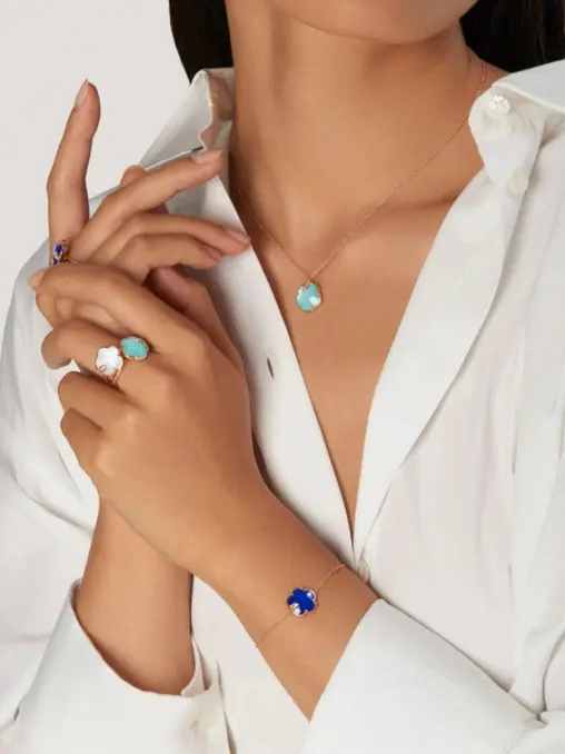 Колье золотое с камнями PASQUALE BRUNI