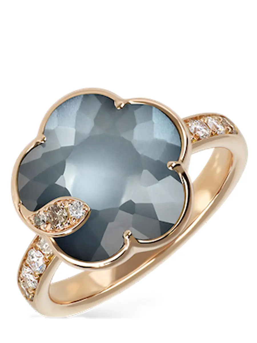 Кольцо золотое с камнями