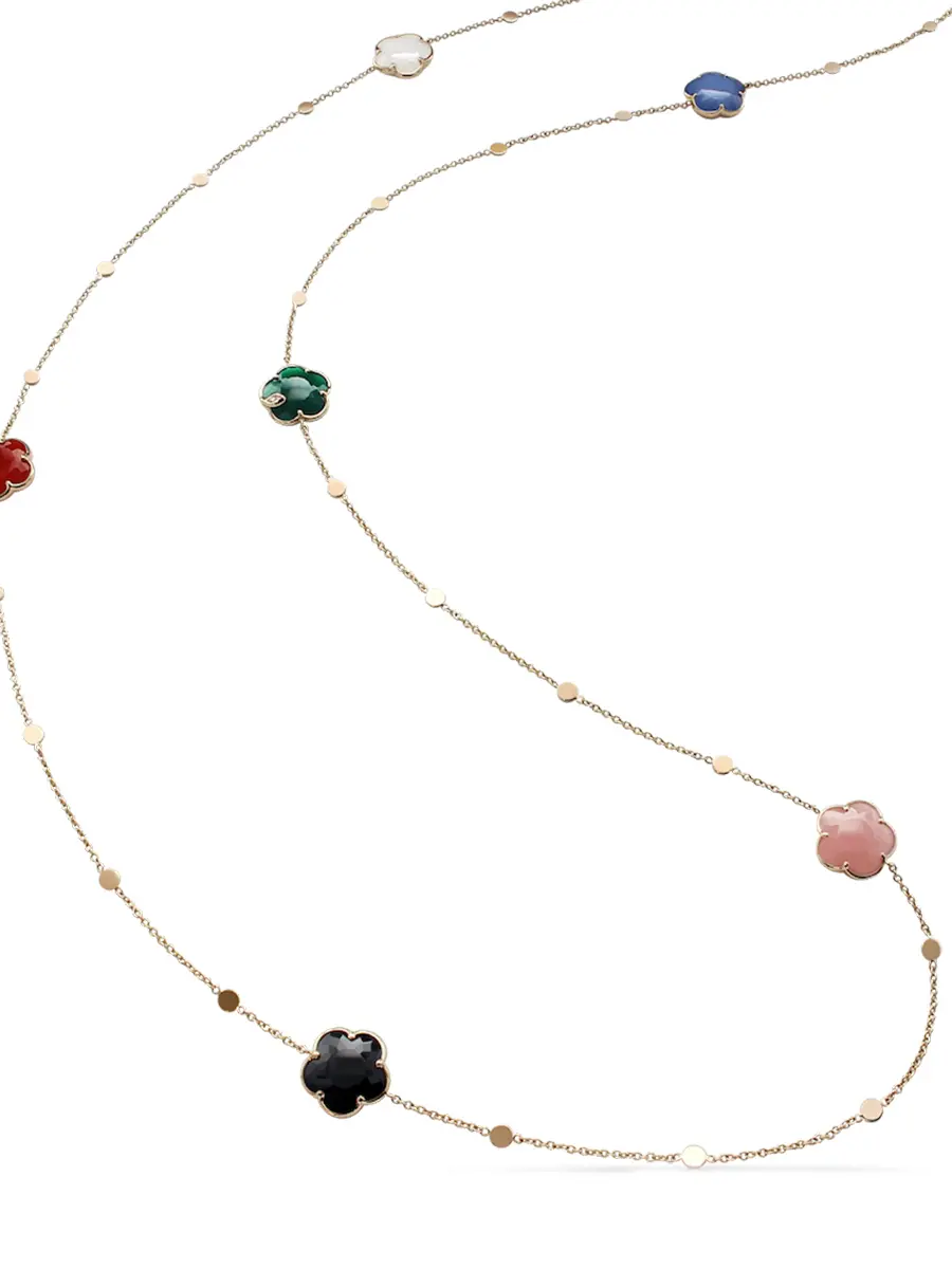 Колье золотое с камнями