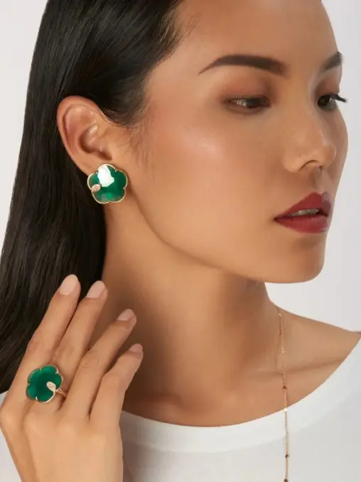 Кольцо золотое с бриллиантами и агатом PASQUALE BRUNI