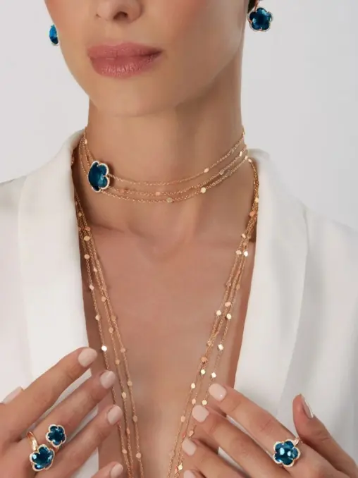 Кольцо золотое с бриллиантами и топазом PASQUALE BRUNI