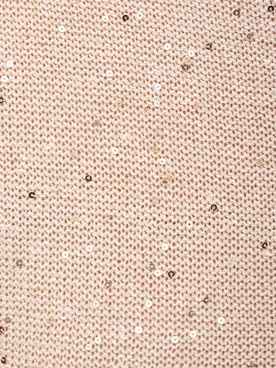 Топ изо льна и хлопка с пайетками