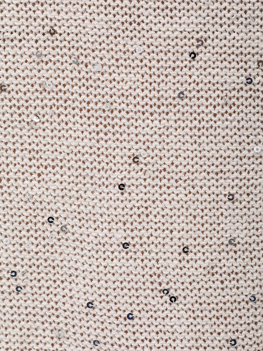 Топ изо льна и хлопка с пайетками