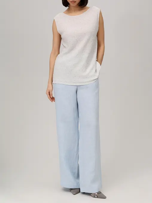 Топ изо льна и хлопка с пайетками PANICALE