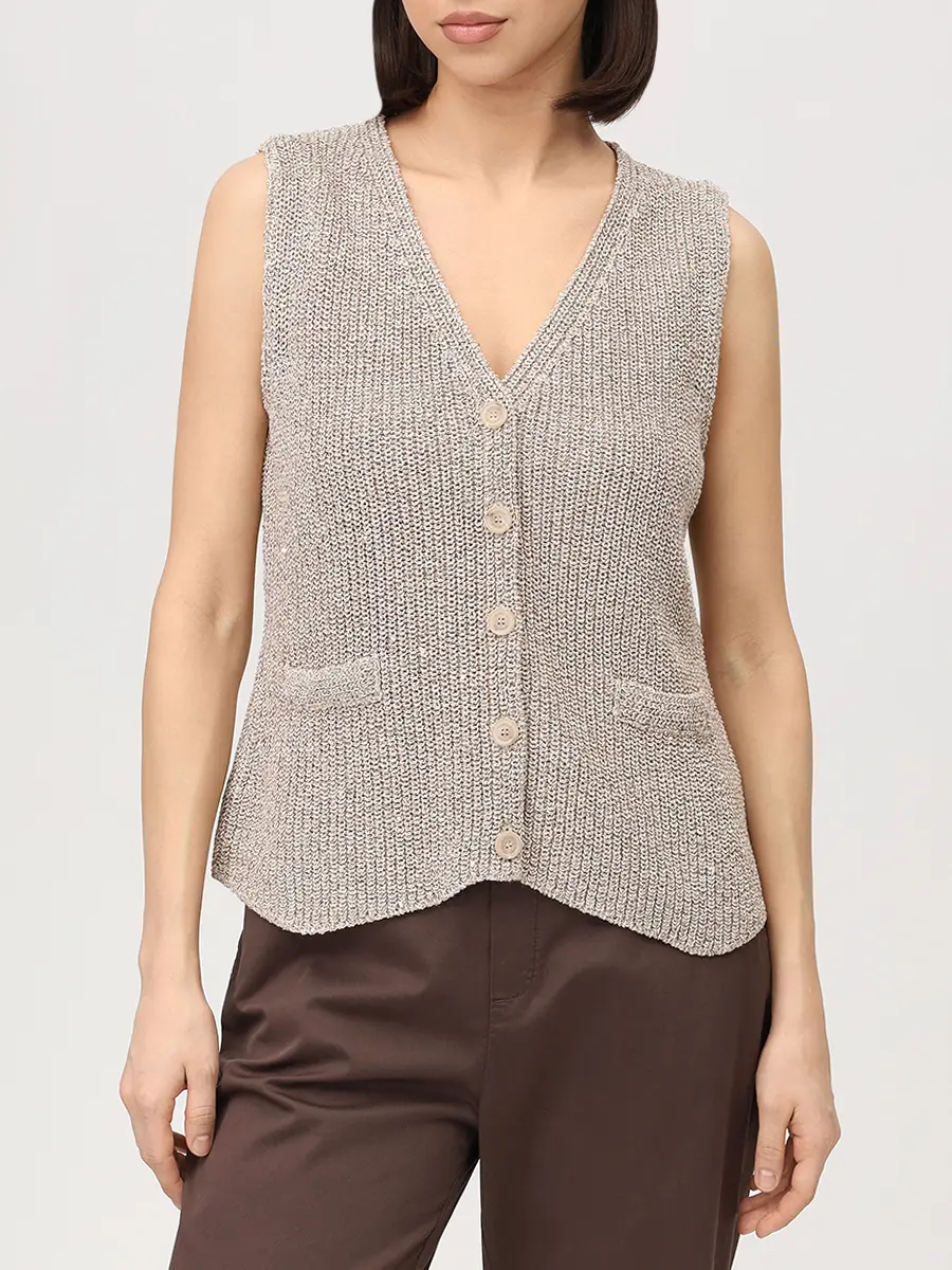 Жилет с пайетками