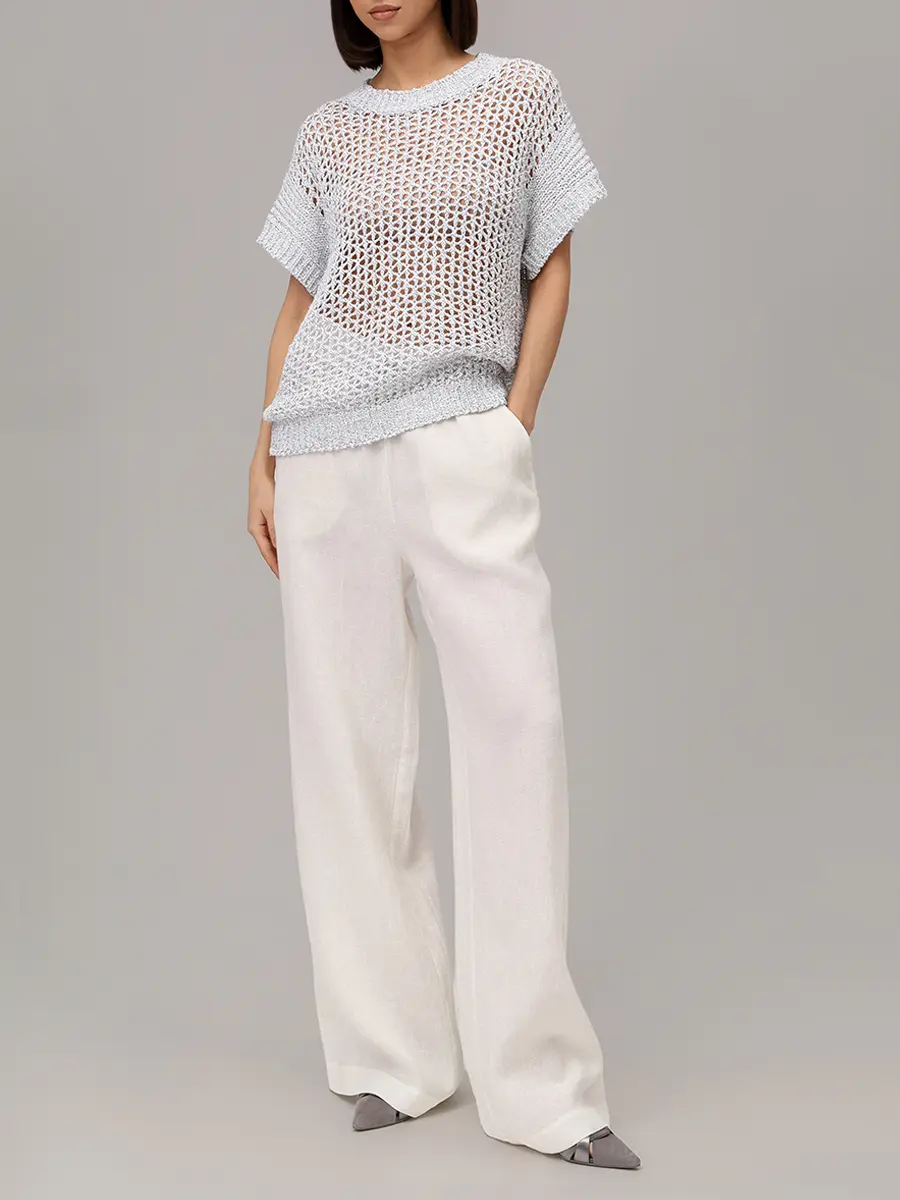 Джемпер хлопковый с пайетками