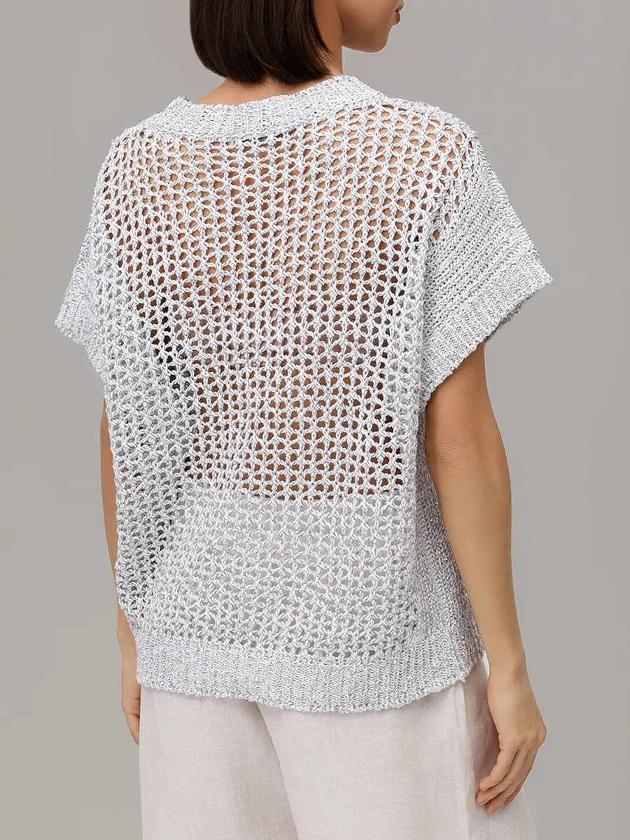 Джемпер хлопковый с пайетками