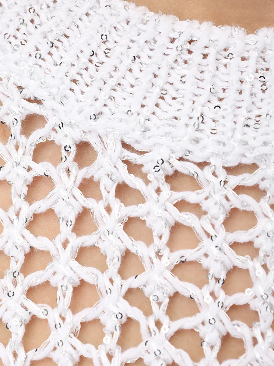 Джемпер хлопковый с пайетками