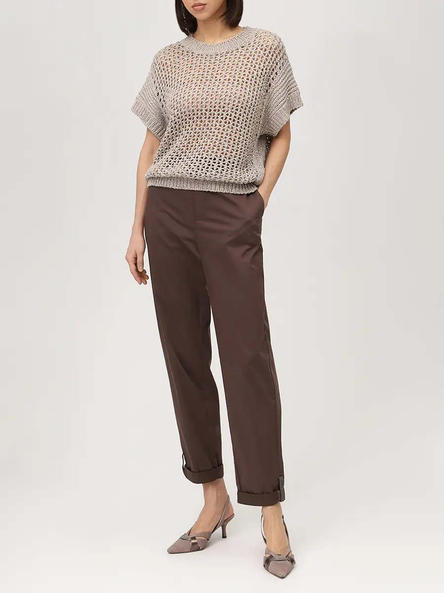 Джемпер хлопковый с пайетками