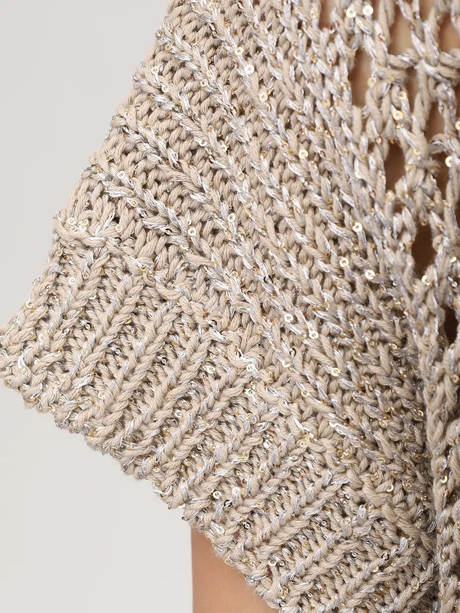 Джемпер хлопковый с пайетками