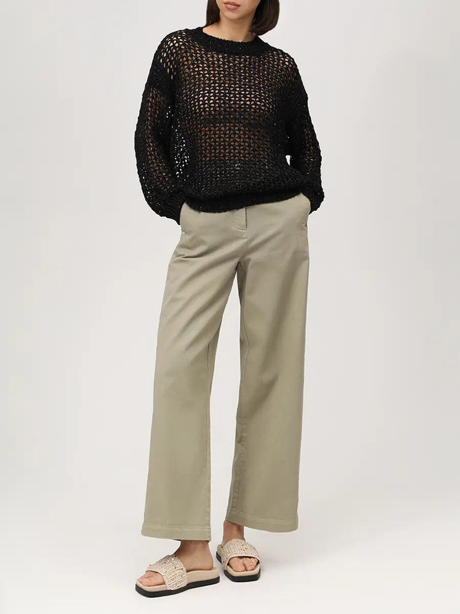 Джемпер хлопковый с пайетками