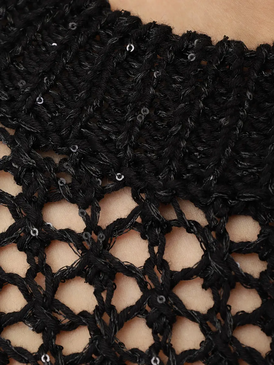 Джемпер хлопковый с пайетками