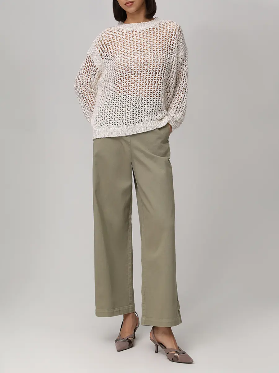 Джемпер хлопковый с пайетками