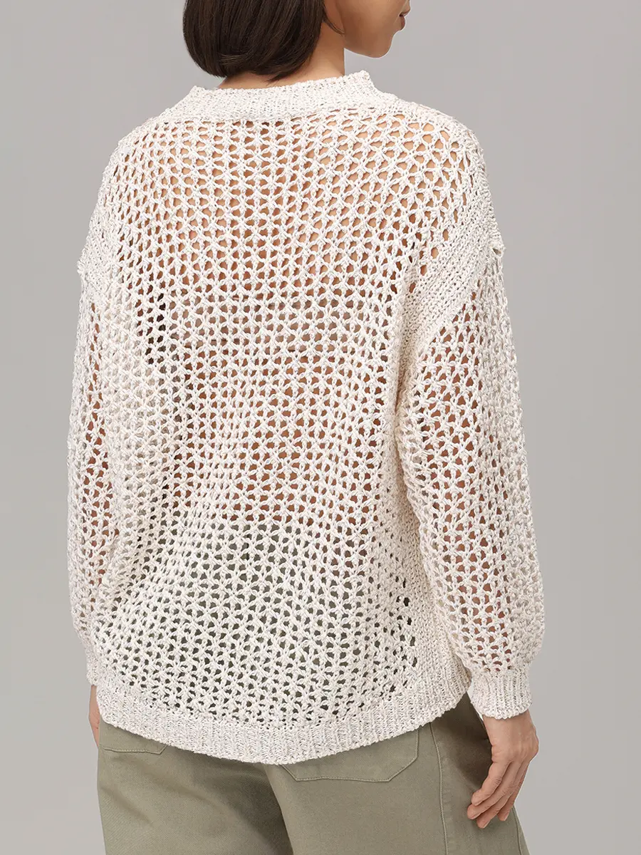 Джемпер хлопковый с пайетками